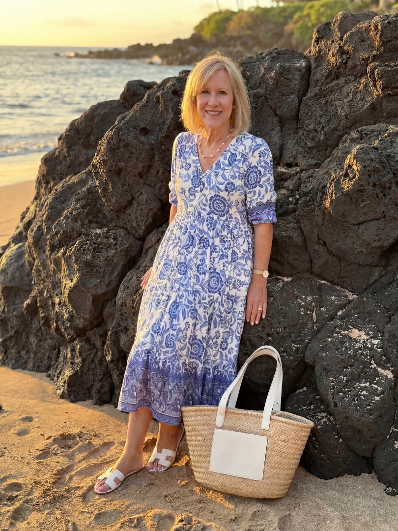 steele nalani midi dress Floral Midi Steele Nalani Midi Dress Ophelia Steele Blue Floral Midi Dress Large