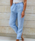 Lightweight Linen Pants Women Breathable Comfort